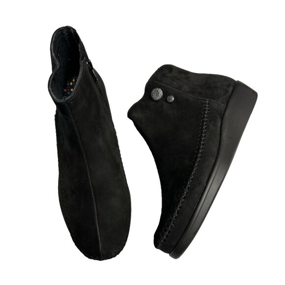 SAS Women’s Ankle Boots Booties Jade Side Zip Black 8.5 W - Picture 1 of 9